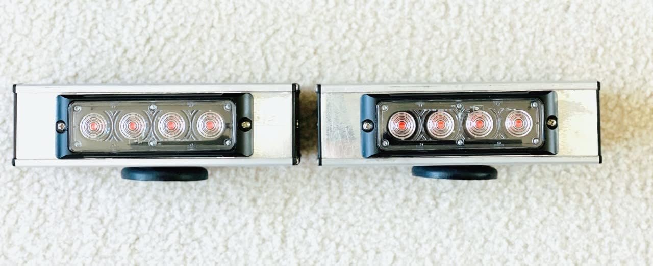 Pair of Wireless LED Tow Lights with Red Stop/Tail/Turn Signal Tow Trucks