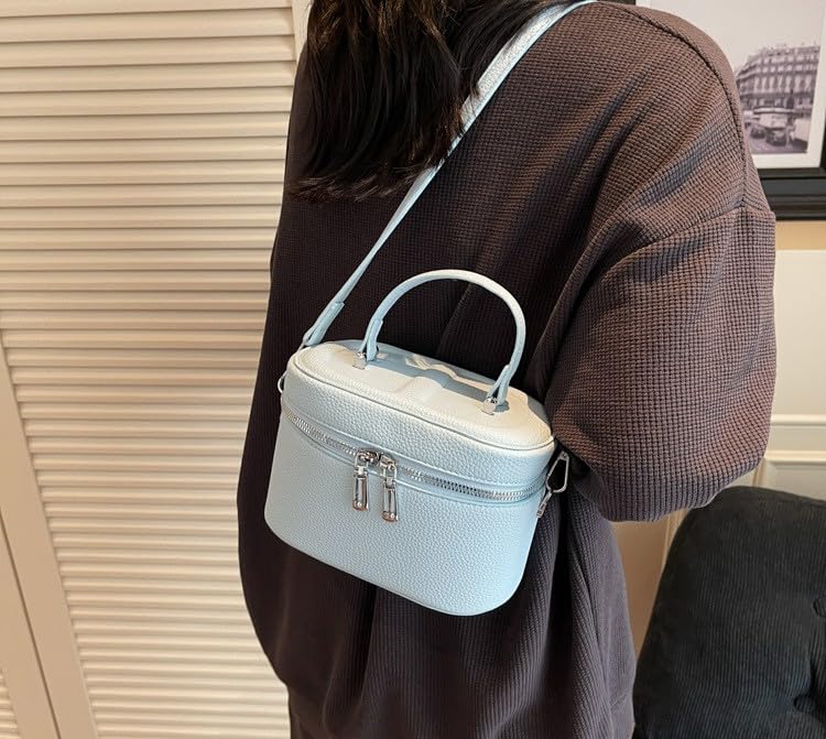 Small Top Handle Box Purse for Women Vegan Leather Crossbody Bag Cute Square Shoulder Bag Casual Handbag 20252