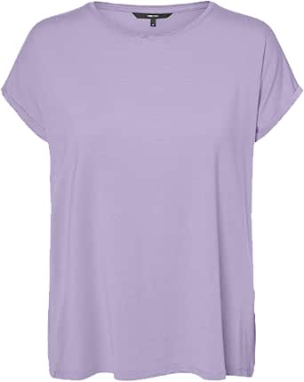 VERO Moda Damen Vmava Plain Ss Top Gajrs Noos T-Shirt