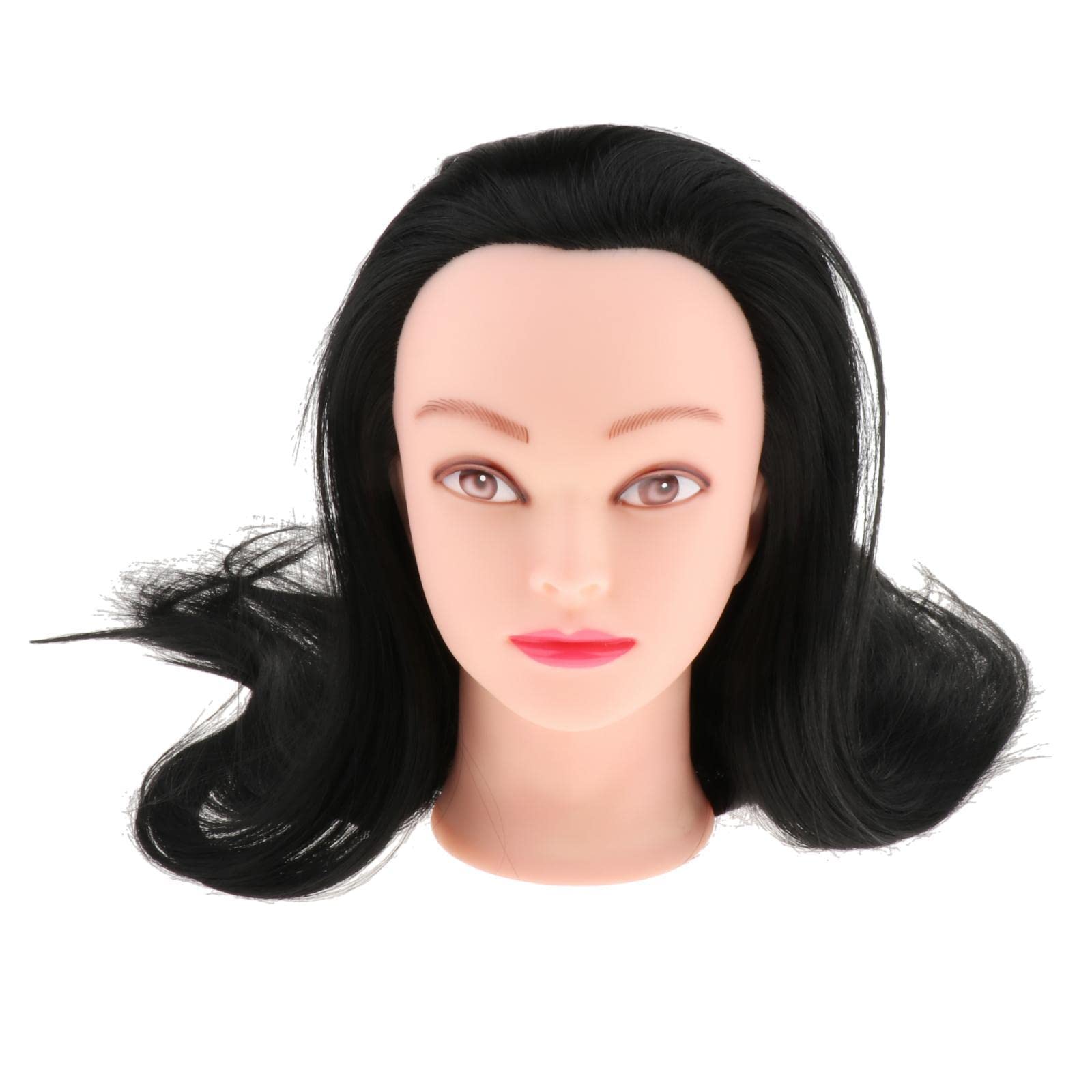 24.8 inch Cosmetology Mannequin Head Hairdresser Training Head Black-picture-50