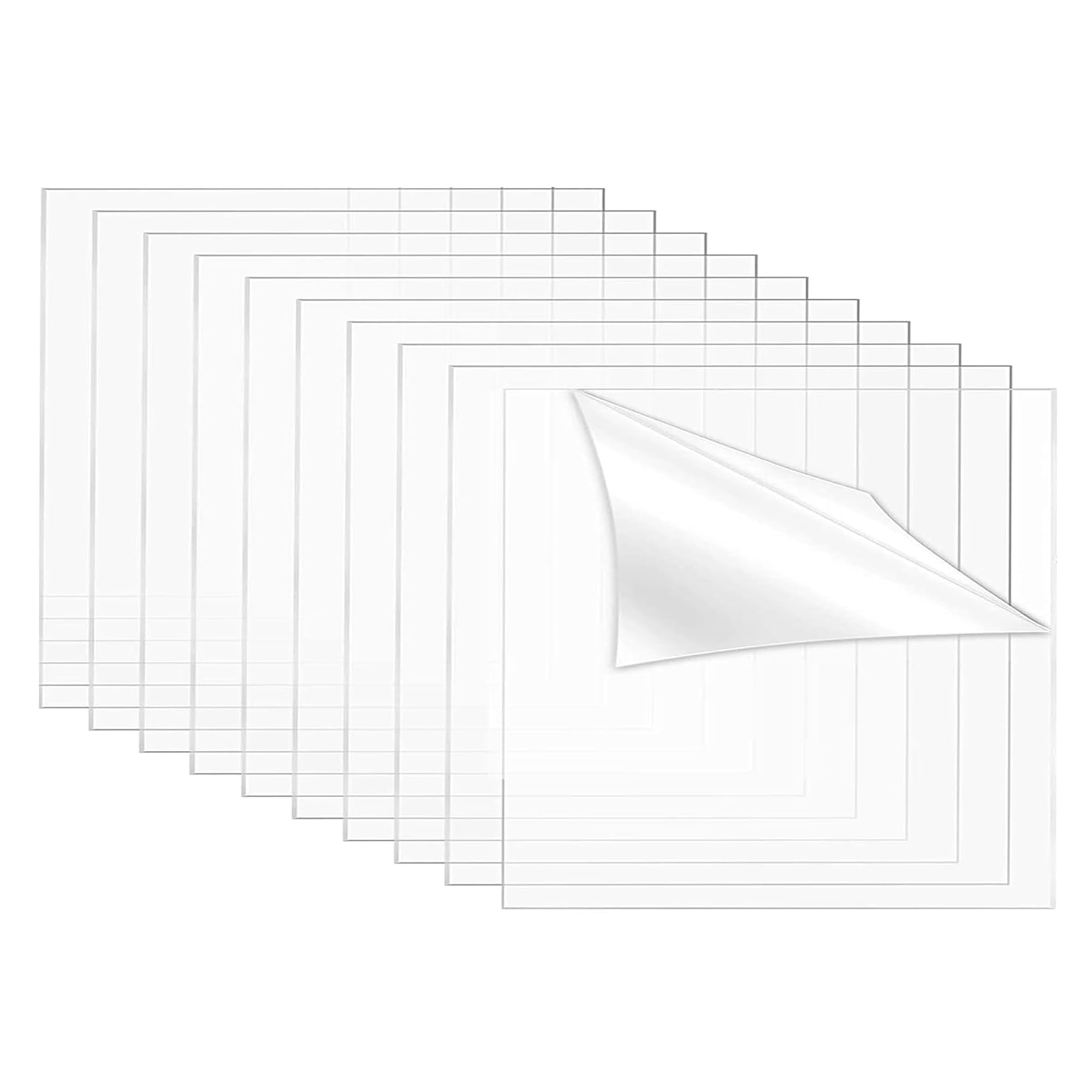 Plaques Acrylique Transparentes - Lot De 14, 20x15cm, épaisseur 2mm, Film Protecteur, Pour Cadre, Déco, Bricolage