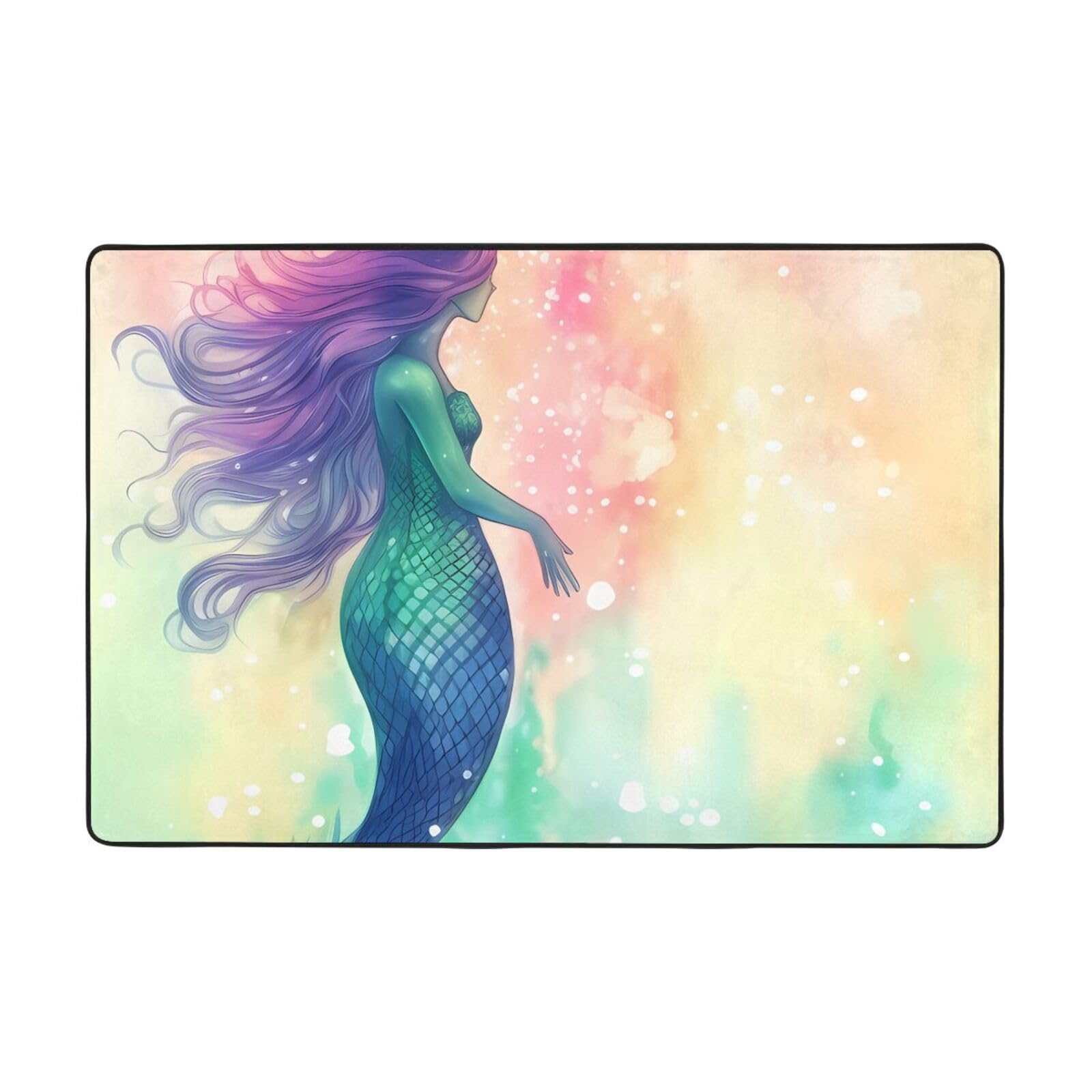 Tapis antidérapant moderne doux 91x61 cm pour décoration salon