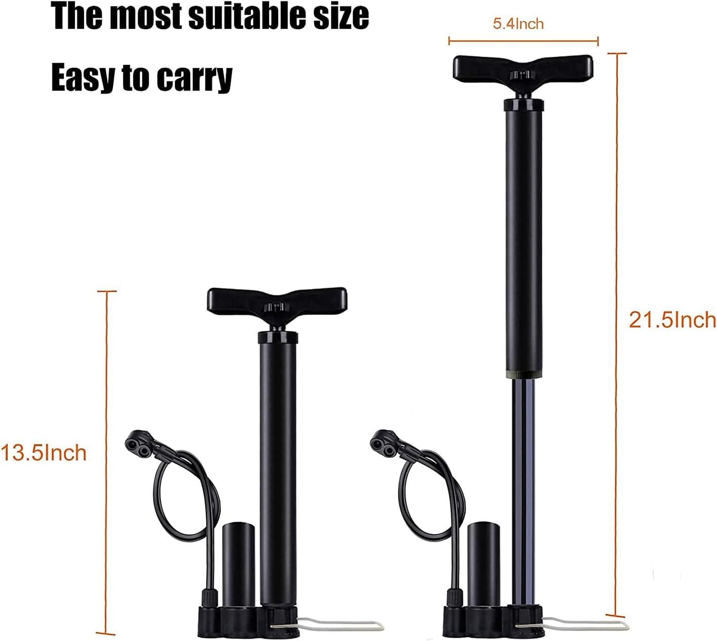 SKYSPER Pumps for Bicycle Tires,Bike Pump Portable Bicycle Floor Pump with high Pressure Buffer