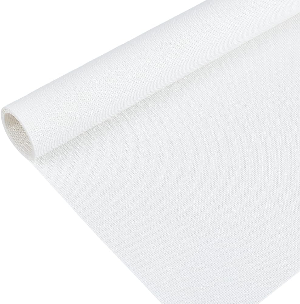 BENECREAT 18ct Plastic Cross Stitch Fabric, 39.3×11.9Inch Plastic Mesh Canvas Sheets, Cross Stitch Vinyl Aida Cloth for Craft Embroidery, Knit Crochet Projects and DIY Handicrafts