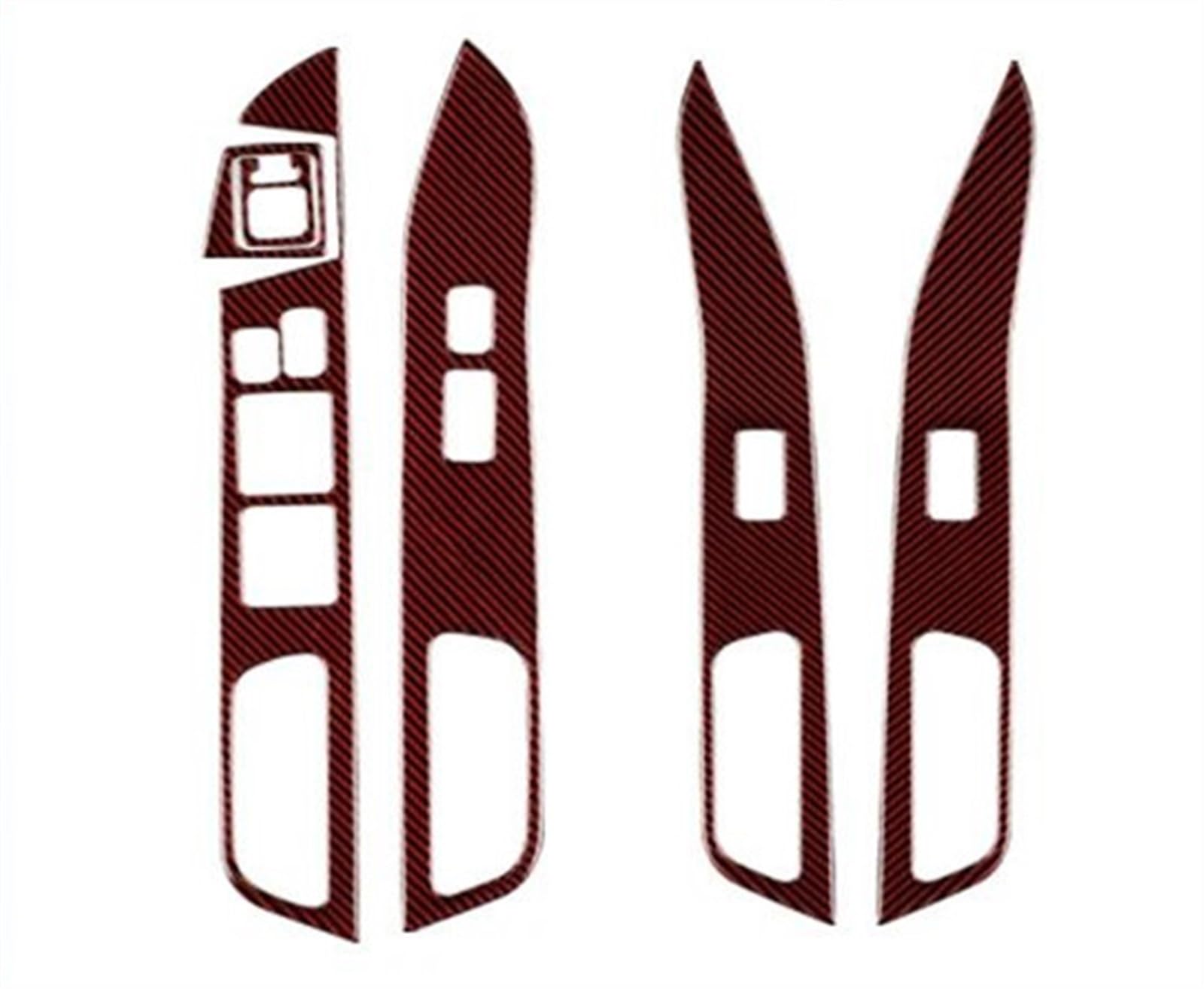 Accessori Interni per Decorazione Auto Adesivo per Copertura Pannello Interruttori per Porte E Finestre per Mitsubishi per Lancer 2008-2015 Adesivi(Window Switch C)