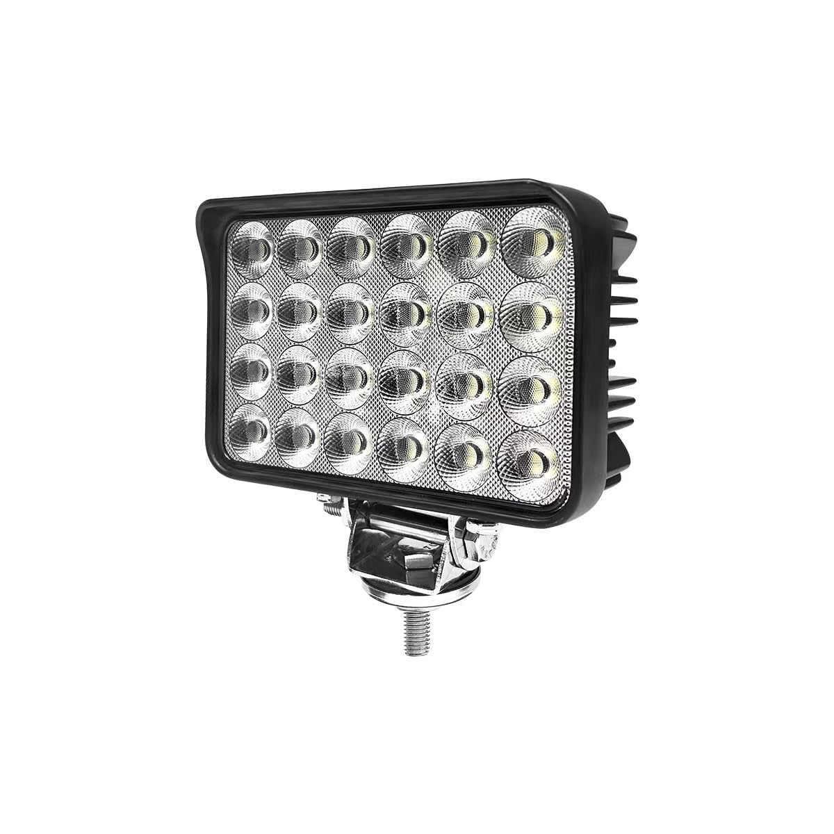 4x6 Inch LED Fog Work Flood Lights Pods, Tractor Auxiliary Headlights, Rectangular Flood Beam, 12V/24V DC 6000K Cool-White with DT Connector, Aluminum Housing, for Truck Trailer, 2 Pack