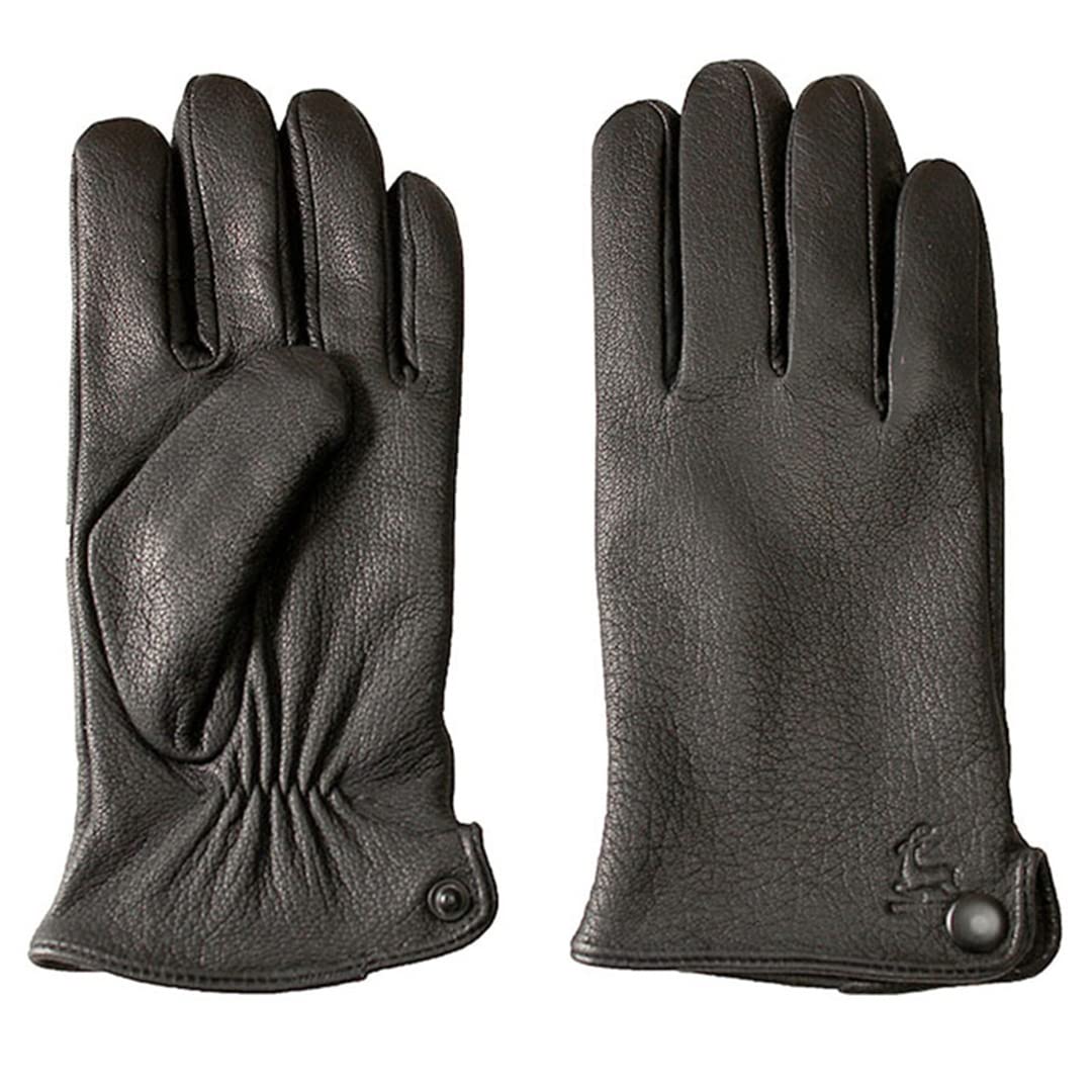 Mitones de forro polar fino de cuero para hombre Guantes de invierno cálidos y engrosados ​​para montar en motocicleta al aire libre