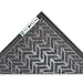 CROECR46CHA EcoPlus Wiper/Scraper Mat, P.E.T. Polyester, 45 x 70, Charcoal