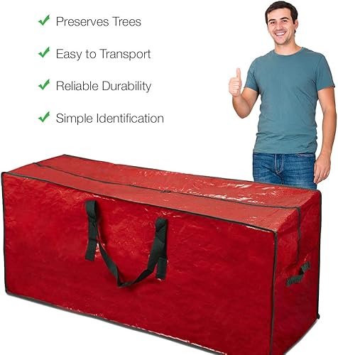 Miniatura 4 de ProPik Bolsa de almacenamiento para árbol de Navidad se adapta a árbol desmontado de hasta 7 pies de alto 45 x 15 x 20 pulgadas contenedor de