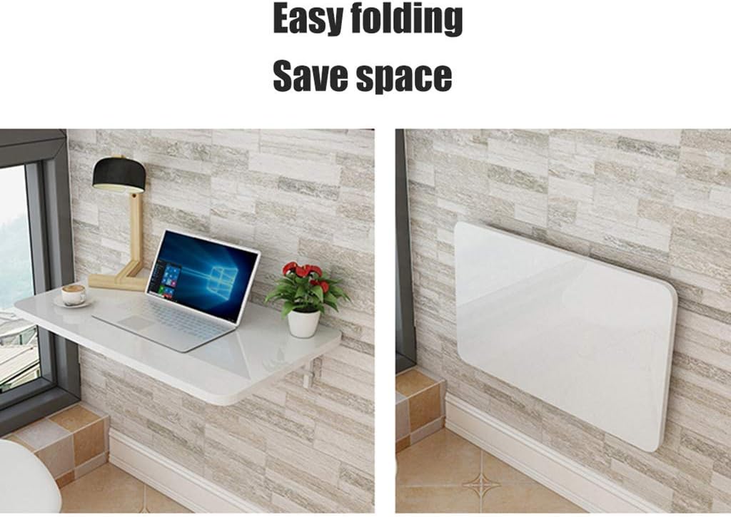 LUNEZY Wall Mounted Folding Table Folding Kitchen Dining Table Computer Desk for Small Spaces Available in a Variety of Sizes