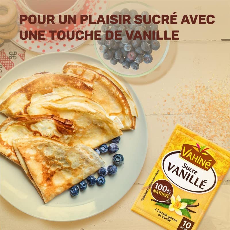 Sucre Vanillé VAHINÉ - La touche parfaite pour vos pâtisseries maison - 75g - Le Lot De 4