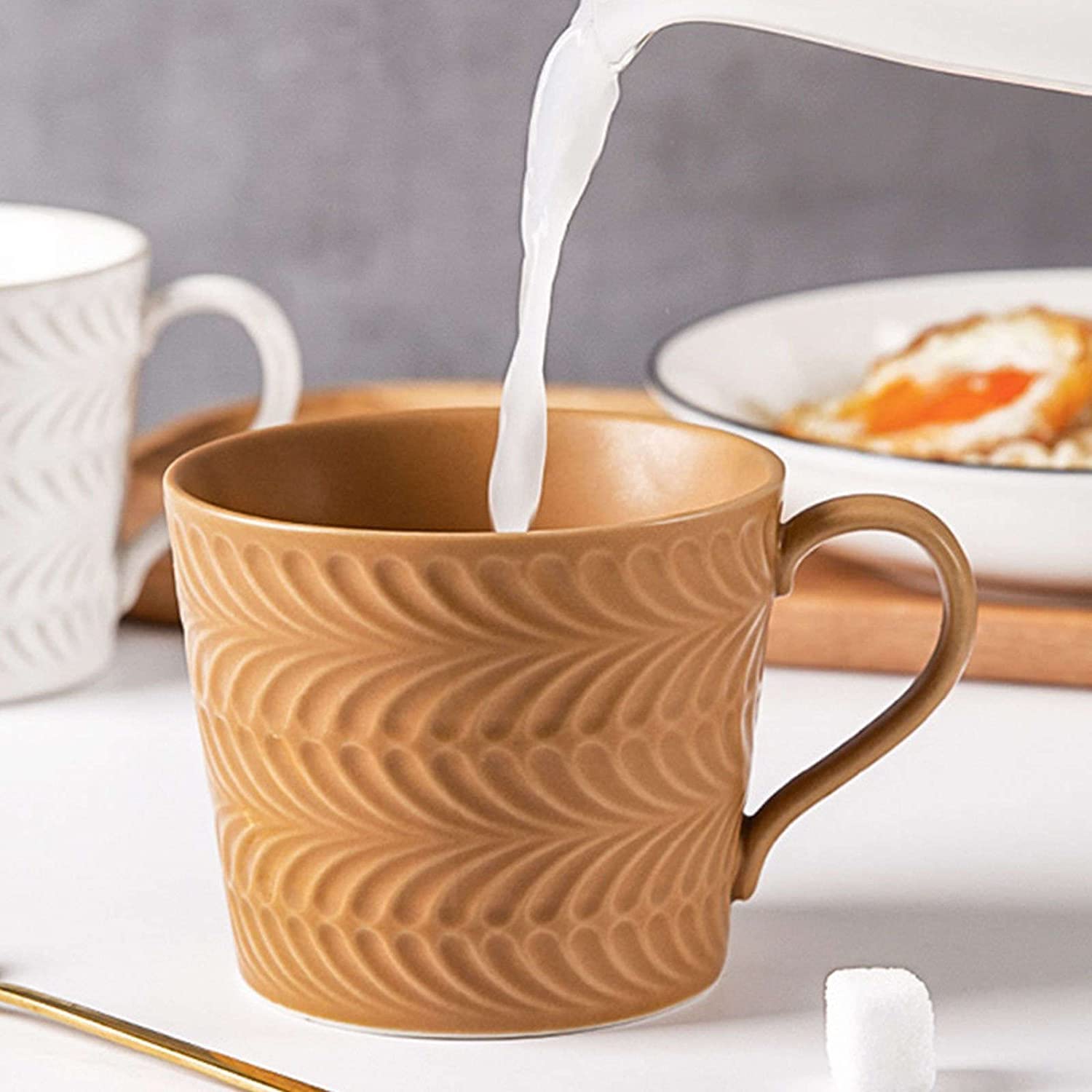 Tasses, tasses, tasses domestiques et commerciales, tasses à café, tasse en céramique de couleur unie de 10,6 oz, tasse à thé en porcelaine, tasse avec poignée, for thé expresso latte cappuccino desse