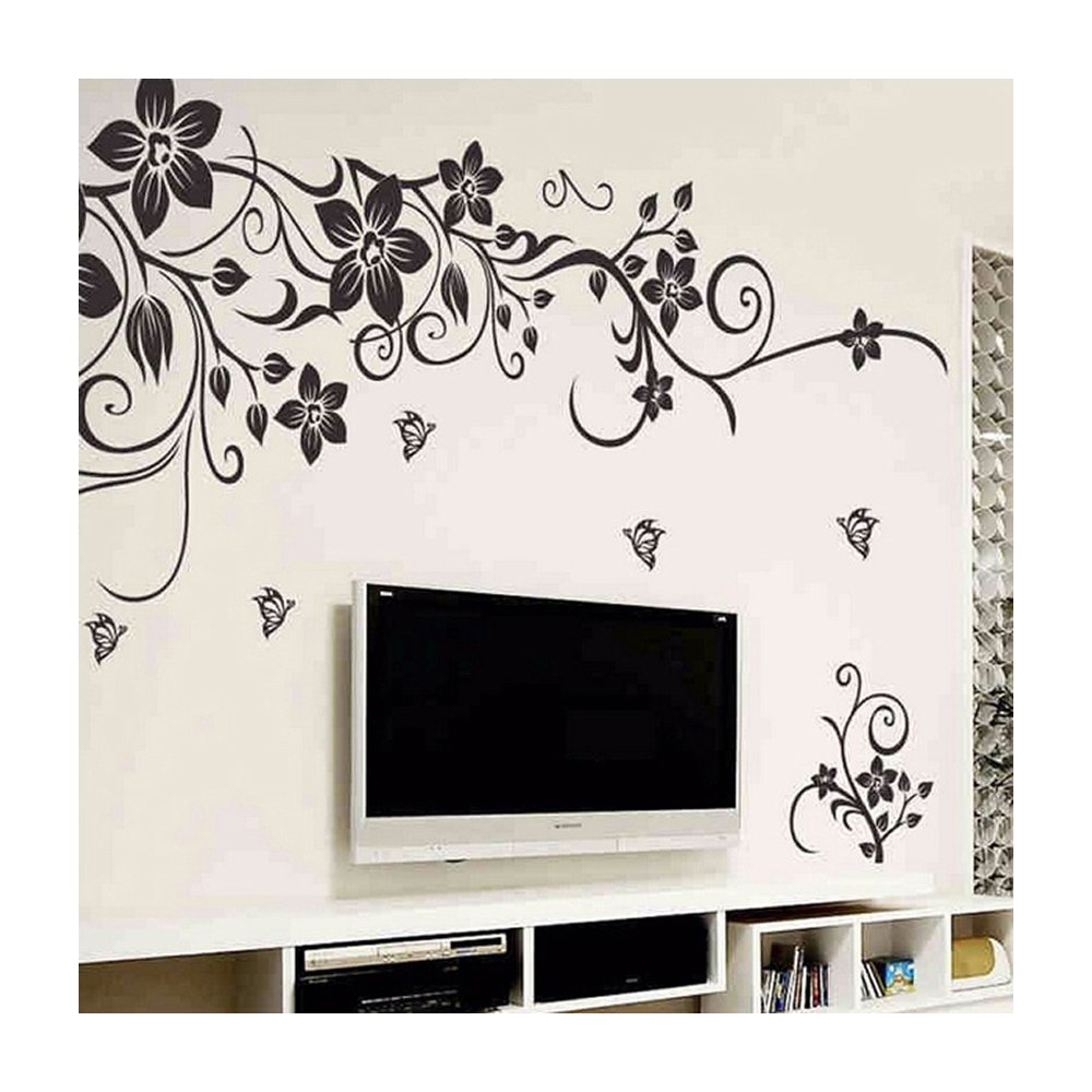6starstore Hot diy wall art decal decoration fashion romantic flower wall sticker/wall stickers home decor 3d wallpaper