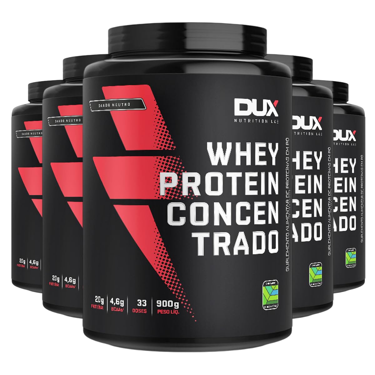 Kit 5 Whey Protein Concentrado Dux Sabor Neutro 900g em promoção! Veja a oferta e mais achadinhos de Vitaminas & Suplementos 2 Hoje é o melhor dia para comprar Kit 5 Whey Protein Concentrado Dux Sabor Neutro 900g com aquele preço maroto! Promoção! Aproveite a oferta! 2
