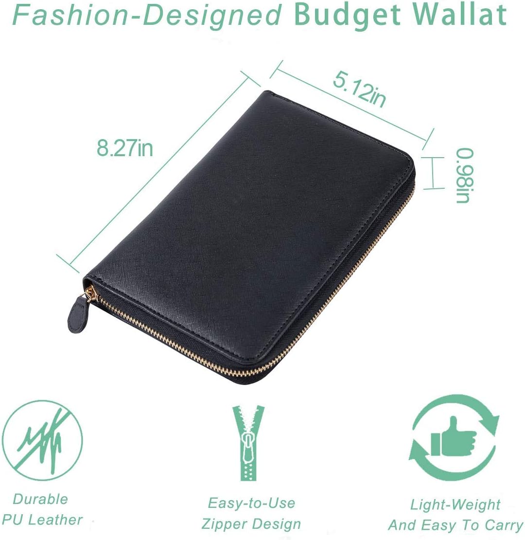 Longan Craft Cash Envelope Wallet All in One Budget System Wallet with 12x Cash Envelopes&Budget Sheet&To Do List,24x Labels,1x Budget Binder,Money Organizer Set for Tracking Your Spend : Office Products