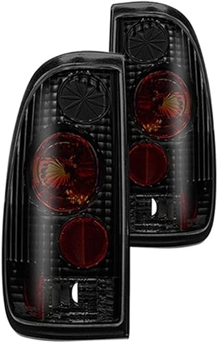 Winjet Compatible con Ford 1997 1998-2003 F150 1999 2000 2001 2002 2003 2004 2005 2006 2007 F250 F350 F450 F550 Super Duty Luces traseras (negro