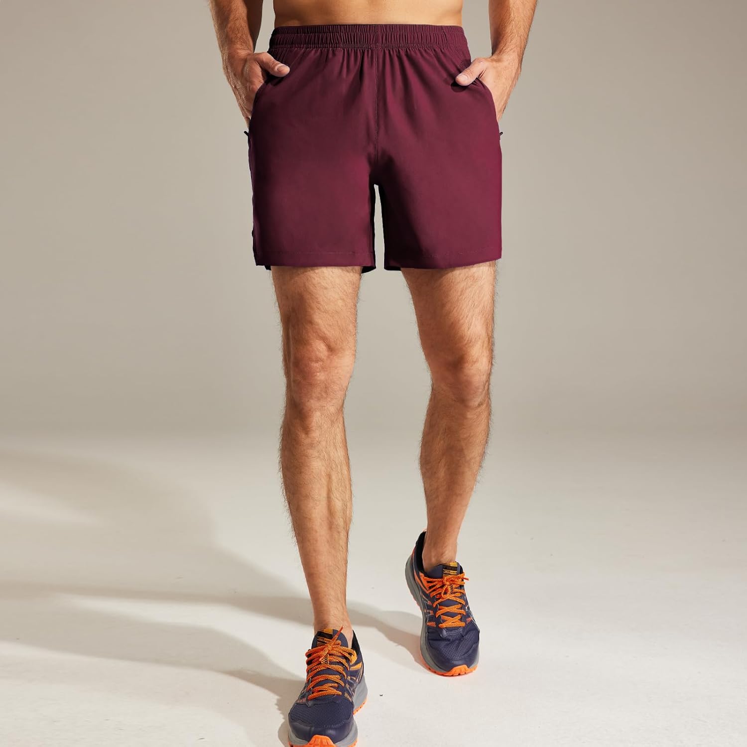 MIER Men's Workout Running Shorts Quick Dry Active 5 Inches Shorts with Pockets, Lightweight, Breathable - Image 2