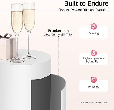 DYRABREST 5-Piece Wedding Round Cylinder Stands, White Acrylic PVC Display Pedestals Modern Columnar Centerpiece Stands for Cakes, Flowers, Desserts, Party Decor, Birthday, Celebration Ceremony
