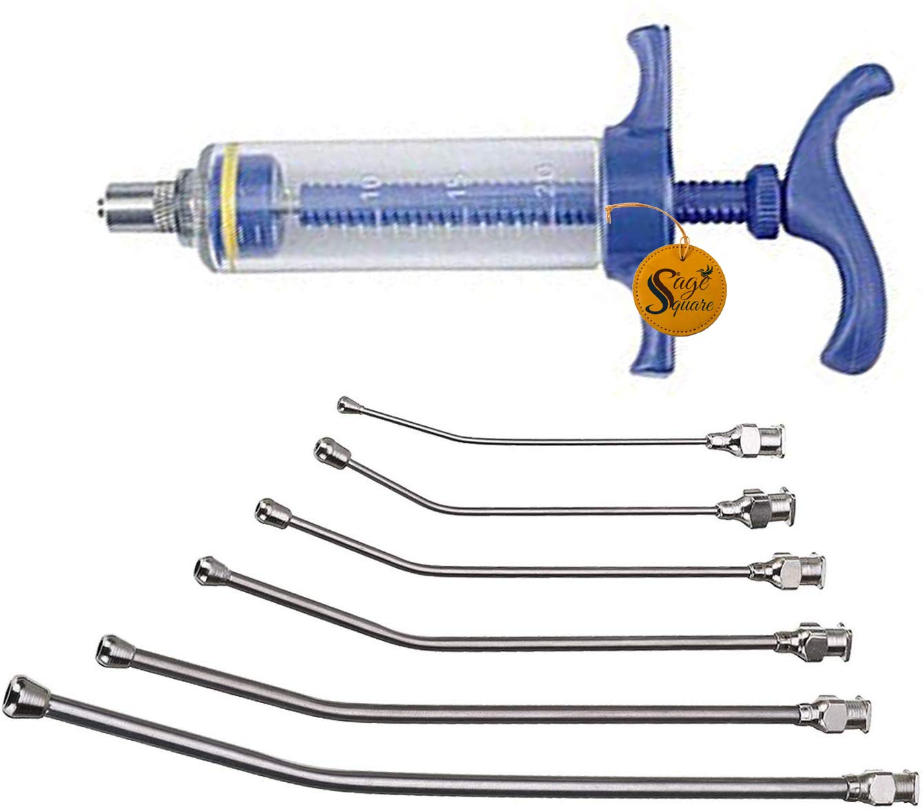 Sage Square Adjustable Hand Feeding Syringe with Full Kit for Birds, Puppy, Kitten, Dog, Cat, Hamster (50 ml) (Set) (B085ZM2KK4) Amazon Price History, Amazon Price Tracker