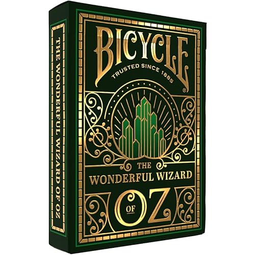Bicycle Wizard of Oz Playing Cards, Oz Inspired Playing Card Deck, Emerald and Gold, 1 Deck