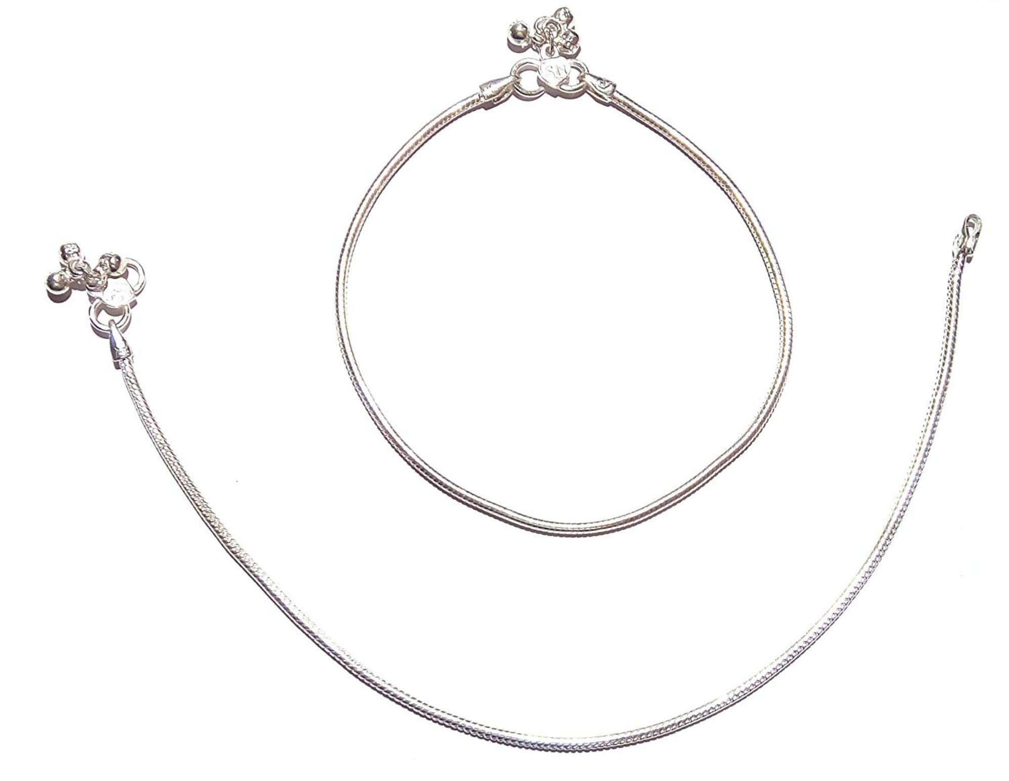 TIRUPATI Deals 925 Sterling Silver Plain Snake Chain Design, Flat And Smooth, Simple And Sober Ethnic,Danshing Traditional Anklet Jewellery Payal For Women And Girls, Festive Gift Item, Silver Anklet (B07LFTFNDT) Amazon Price History, Amazon Price Tracker