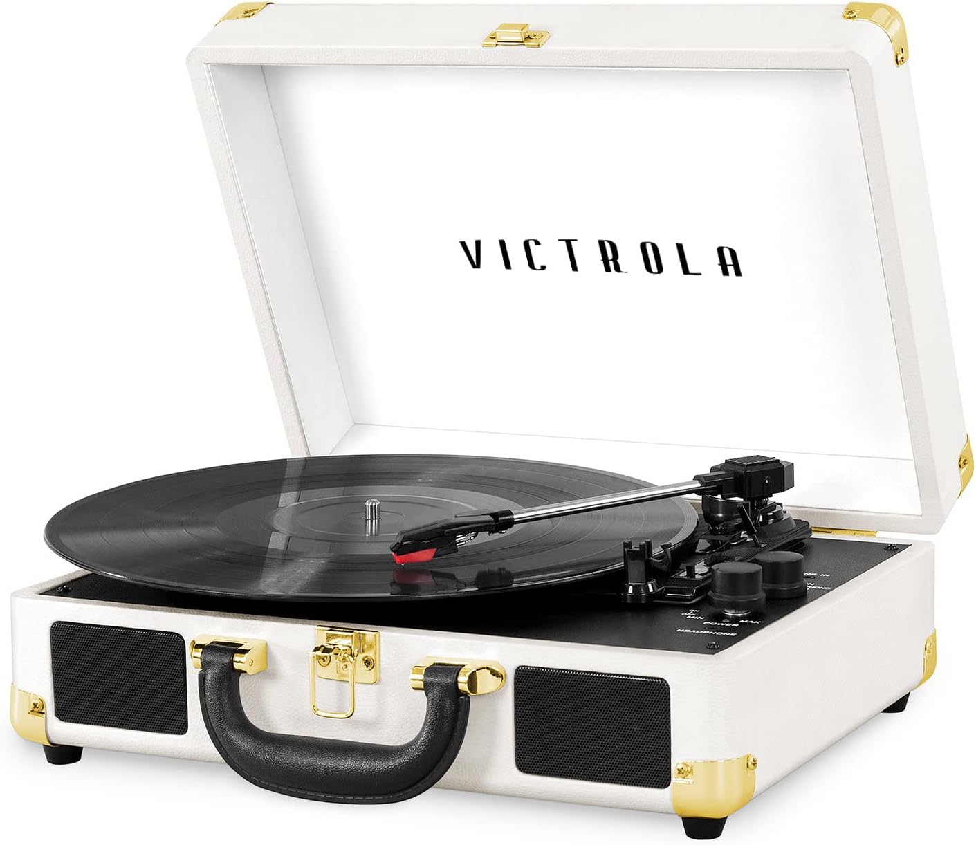 Victrola Journey Bluetooth Portable Suitcase Record Player – with Built-in Speakers