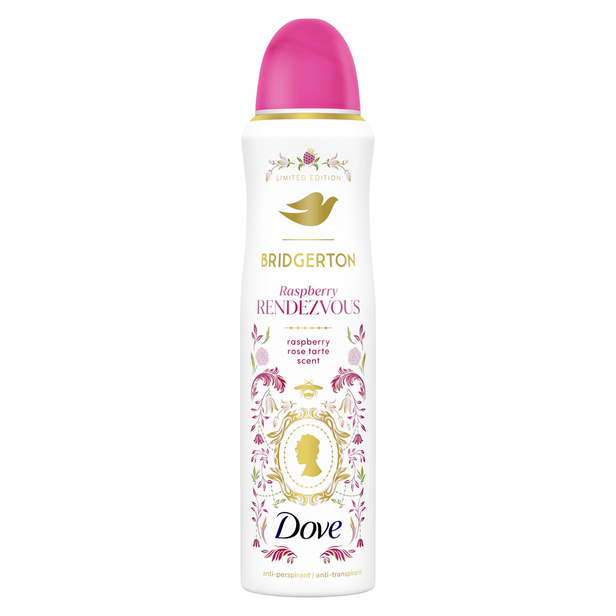 Dove Advanced Care Deo-Spray Raspberry Rendezvous Bridgerton Limited Edition Anti Transpirant mit Pro-Ceramide Technology 150 ml