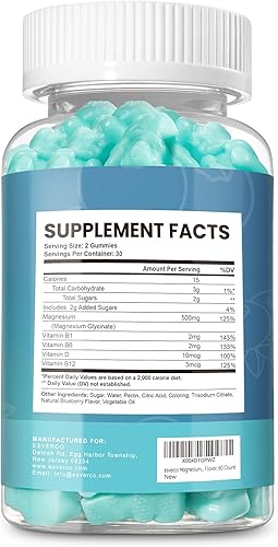 Miniatura 5 de Gomitas de glicinato de magnesio de 500 mg para dormir para hombres y mujeres, vitamina C, veganas que promueven la relajación muscular, magnesio