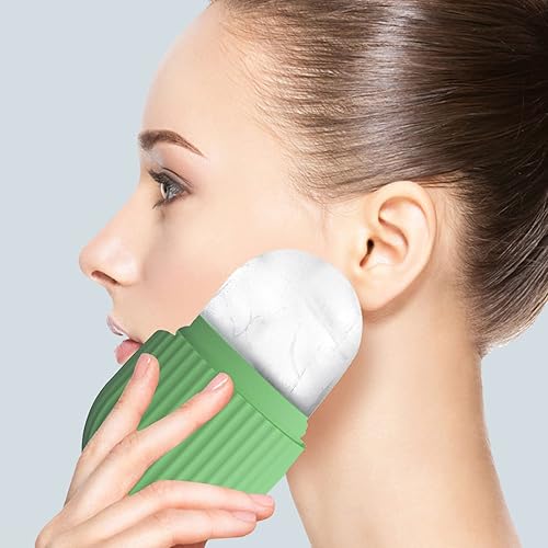 Miniatura 4 de Joyeee Rodillo facial de hielo, molde de silicona reutilizable, masaje facial, belleza facial, herramientas para el cuidado de la piel, aplica hielo