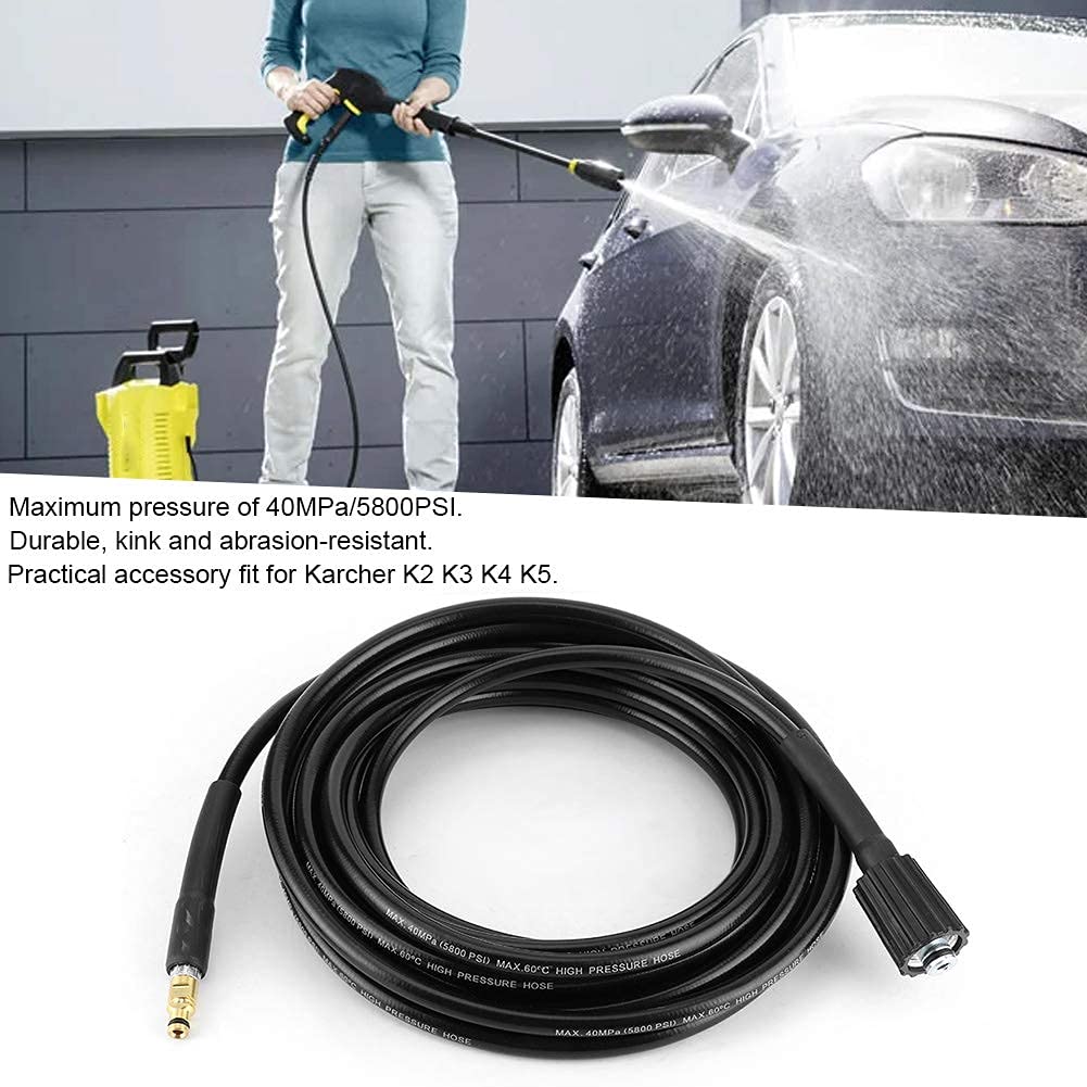 40MPa / 5800PSI Manguera para lavadora automática Tubería de goma para limpieza de agua de alta presión para Kpara Karcher K2 K3 K4 K5 (6 metros / 19,7 pies)