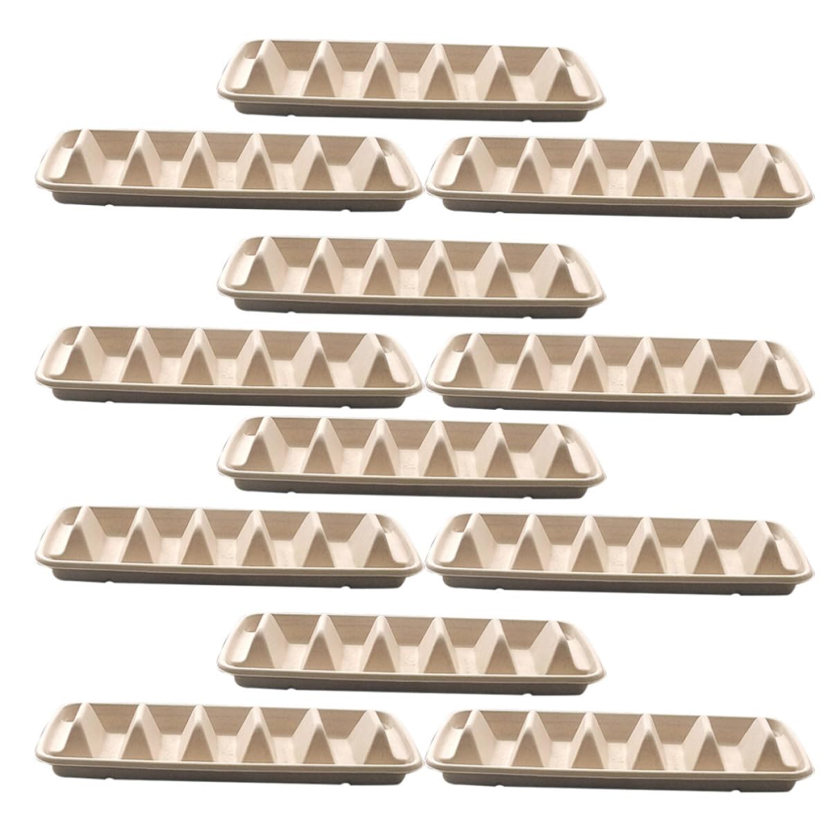 Bandeja desechable de papel para tacos y burritos KICHOUSE de 25 unidades beige