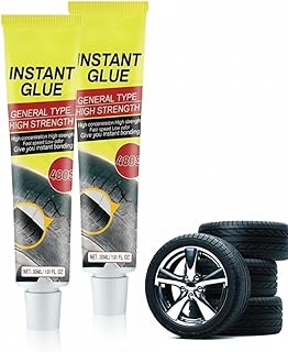 Upgrade Car Tire Crack Repair Glue, New Waterproof High Temperature Resistant Tire Repair Glue, Powerful Effective Tire Repairs Glues, for Car, Motorcycle, Off-Road, Truck, Tractor, 2 Pack