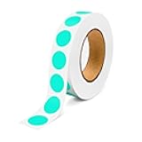 1000PCS Aqua Colored Dot Stickers Round Coding Circle Label Stickers 0.5 inch Label in Dispenser Box for Office Classroom