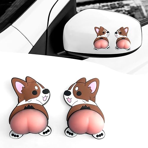 2 calcomanías anticolisión para automóvil calcomanías antiarañazos para espejo retrovisor protección de puerta calcomanías anticolisión lindas
