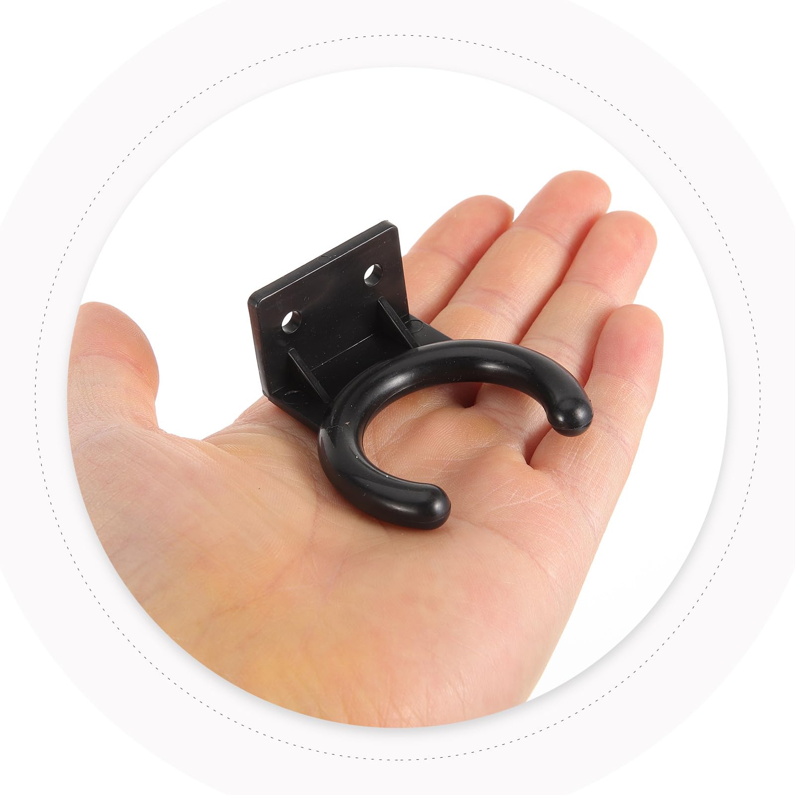 Homoyoyo Crochets Suspendre Maintien Ferme Lot de 4 pour Microphone en Plastique Noir Petit Format Maison ou L'hôtel