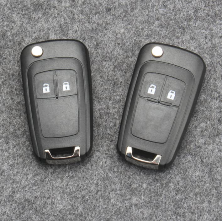 2 Coques Clé Voiture Pour Opel, Chevrolet - 2 Boutons - Avec Tournevis - Compatible Insignia, Astra, Cruze