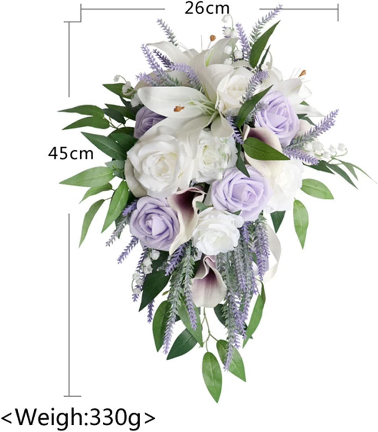Bukiet ślubny, Bukiet ślubny, sztuczne kwiaty(Purple)