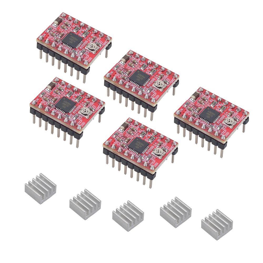 Robotbanao A4988 Stepper Motor Driver Controller Ramps 1.4 Compatible Stepstick Motor Driver Module with Heat Sink for 3D Printer - Pack of 5 (B09J91RGM6) Amazon Price History, Amazon Price Tracker