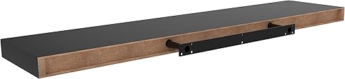 Miniatura 9 de Ballucci Estante flotante, estante de pared de madera de 36 pulgadas con soportes invisibles para baño, sala de estar, dormitorio, cocina,