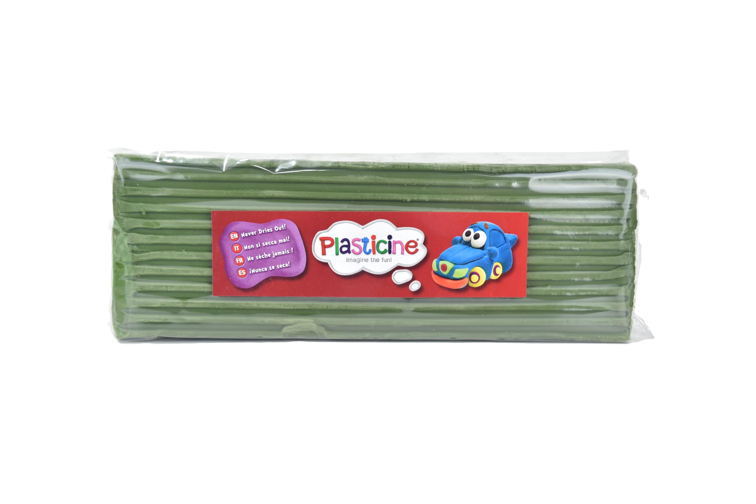 Plasticine 400g, Armeegrün, Modelliermasse für Animatoren und Modellbauer, leicht zu formen, ideal für Skulpturen, Modelle und Stop-Motion