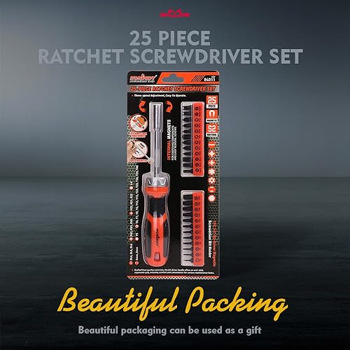 Miniatura 2 de HORUSDY Juego de puntas de destornillador Torx de seguridad de 25 piezas  Juego de puntas Torx T5-T40 de 14 de pulgada  12 puntas Torx y 12 puntas