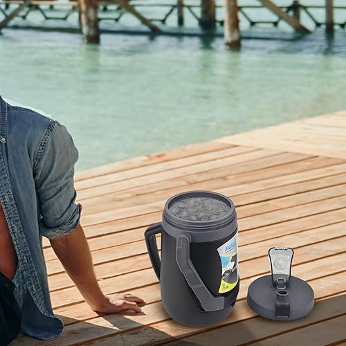 Miniatura 7 de Jarra de agua aislada reutilizable, jarra de agua portátil a prueba de fugas, jarra de agua aislada de 85 onzas con boquilla, botella de agua