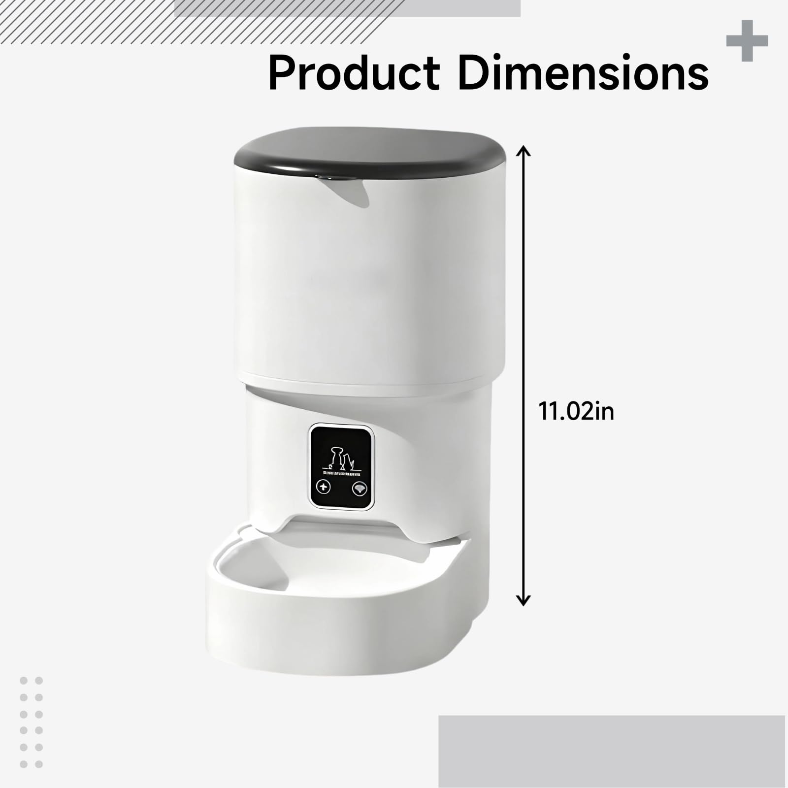 Comedero automático para gatos, dispensador de alimentos para mascotas, 4 litros, botón de presión, sincronización y comidas cuantitativas, funciona con pilas, fácil de limpiar para gatos, perros