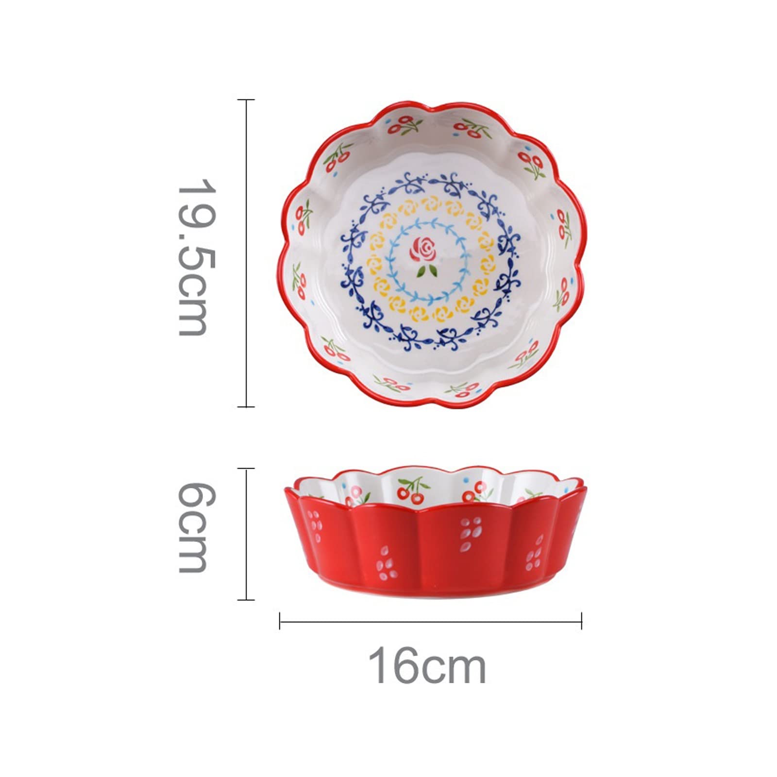 Japońskie formy do pieczenia, na owoce gospodarstwa domowego, miska do sałaty, ręcznie malowana miska deserowa, miska na ryż, natychmiastowe ceramiczne naczynia do lasagne, tiramisu i zapiekanek (A,L)