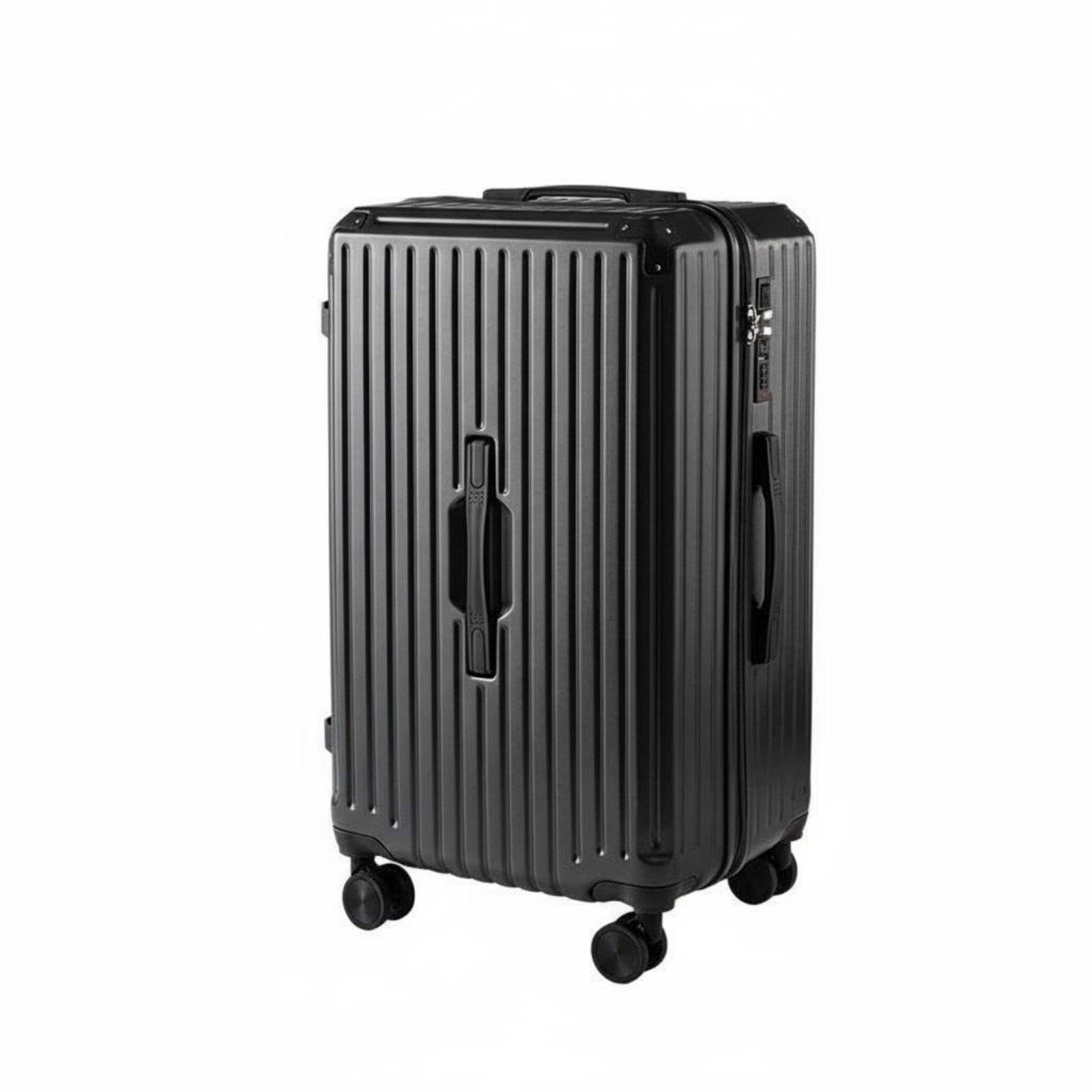 calandis Trolley Travel Case Large Capacity Luggage with Rotating Wheels Suitcase with Rotating Wheels for Commuters, Students, Business Trip Black 22 Inch-picture-29