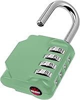 Vista 12 de CL21AS - Candado de combinación con grillete largo de 2.6 pulgadas, 4 dígitos, candado de combinación para casillero de gimnasio, escuela, puertas