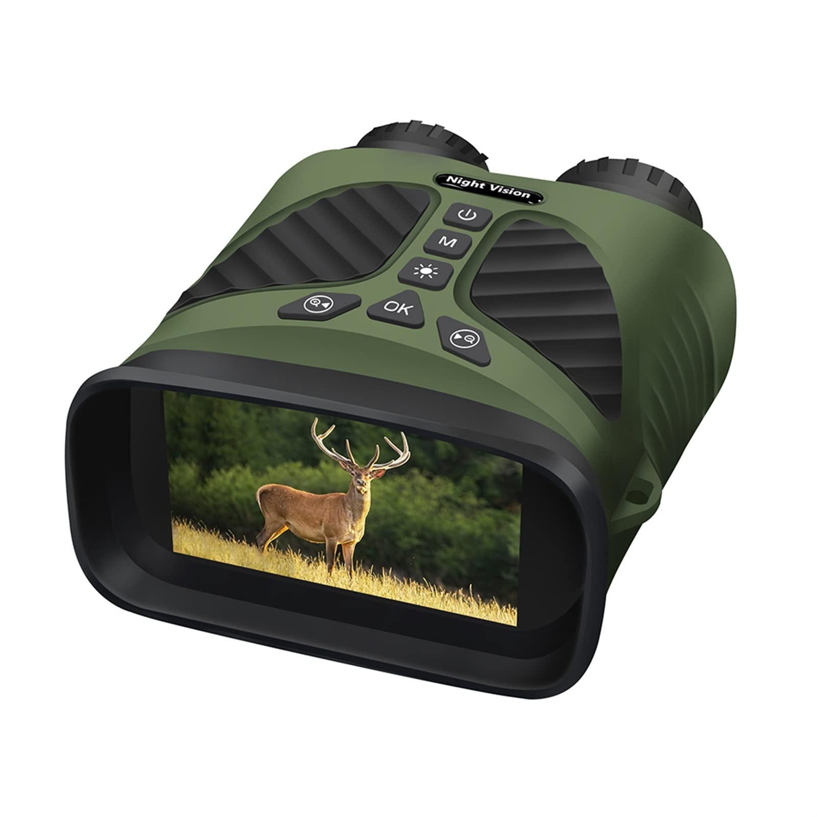 Night Vision Binocular Device 1080P HD Infrared Digital Camping Telescope 8X Zoom Outdoor Night Vision Goggles(Groen)