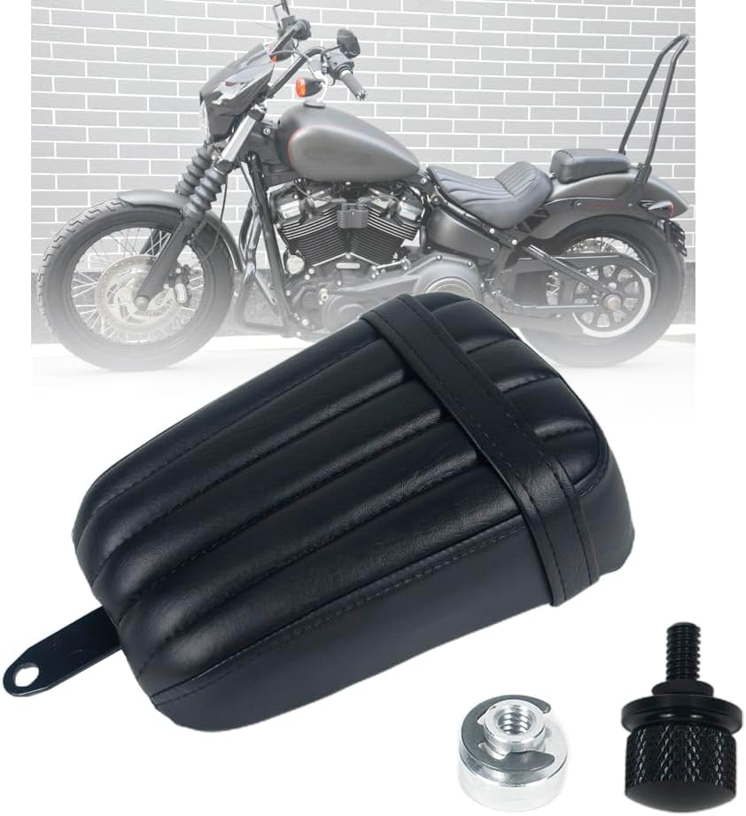 Motorcycle Rear Passenger Seat, Pillion Seat Cushion Suitable for Harley Davidson Street Bob (2018-2020) Street Bob FXBB 114 (2021-2024) Softail Standard FXST (2020-2024)