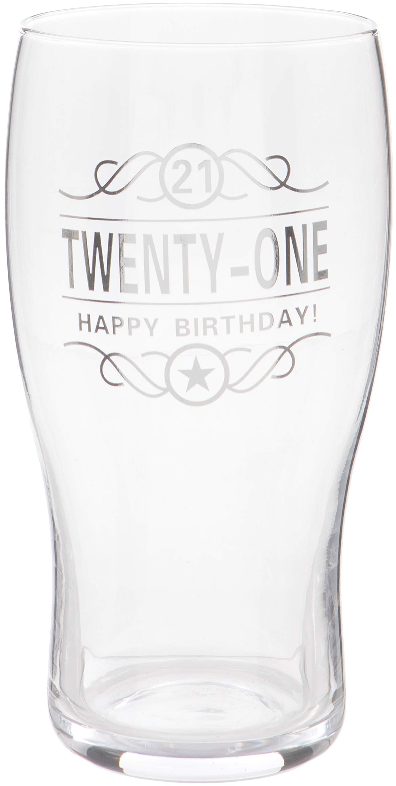 Maturi 21st Birthday Beer Pint Glass - 570ml / 1 Pint