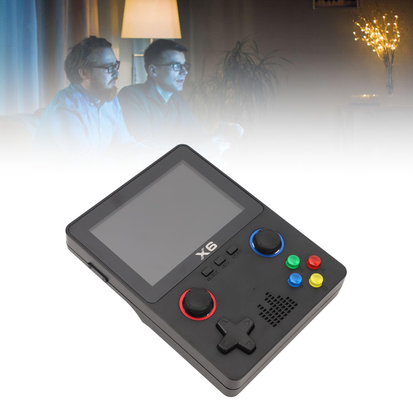 Console di Gioco retrò Portatile con Schermo Ad Alta Risoluzione per Giochi per Adulti, Supporto Giochi di Emulazione per 2 Giocatori - Schermo ABS - 3,5 Pollici - 32G (BLACK)